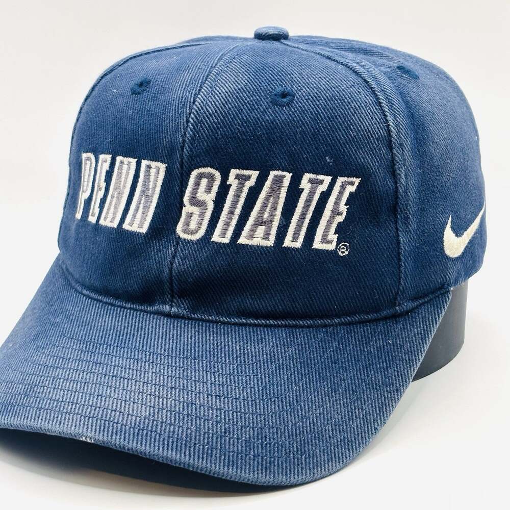 Vintage Penn State Nittany Lions Nike Team Sports Swoosh Snapback Hat 90's